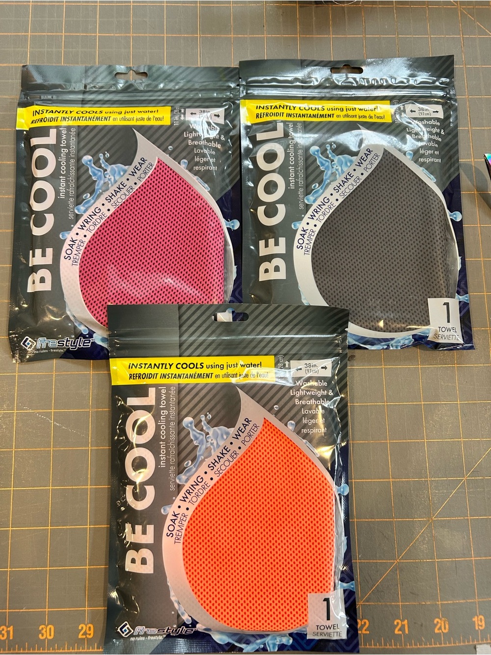 Frostyle BE COOL Instant Cooling Towel (11" x 38") – NIP  Bundle Of 3